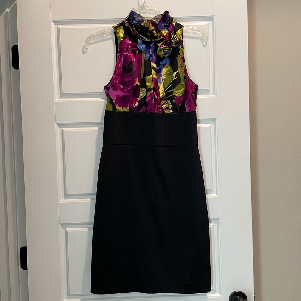 Floral and Black Dress